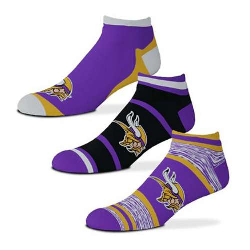For Bare Feet Minnesota Vikings Camo Boom 3-Pack Socks