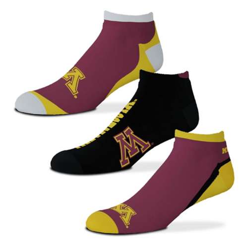 For Bare Feet Minnesota Golden Gophers Flash 3pk Socks