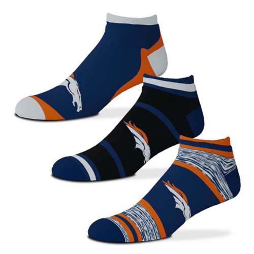 For Bare Feet Denver Broncos 3pk Flash Socks