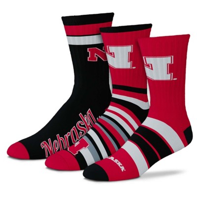 For Bare Feet Nebraska Cornhuskers 3pk Team Batch Socks