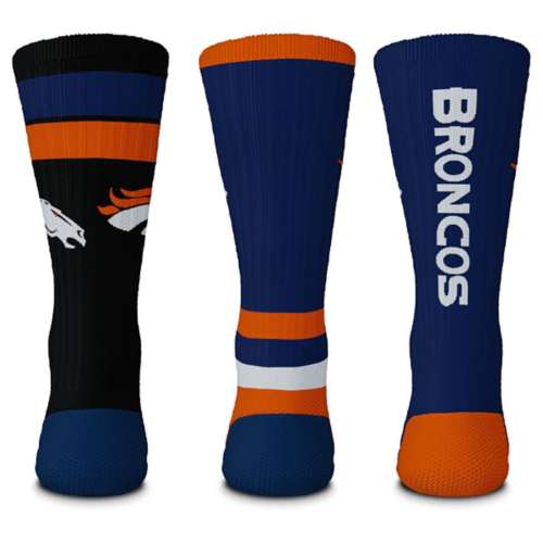 For Bare Feet Denver Broncos 3pk Team Batch Socks
