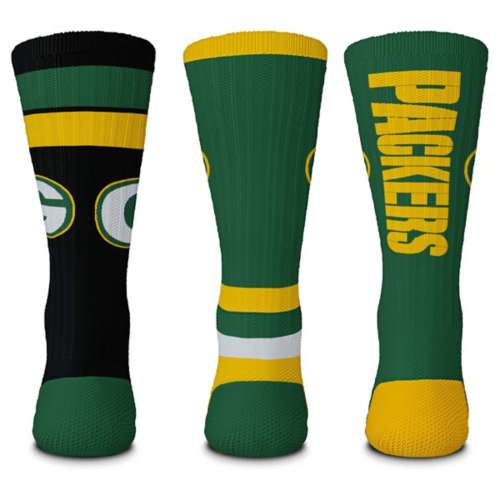 For Bare Feet Green Bay Packers 3pk Team Batch Socks