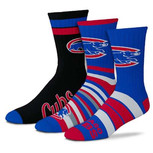 For Bare Feet Chicago Cubs 3pk Team Batch Socks