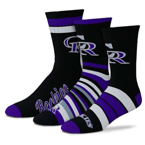 For Bare Feet Colorado Rockies Team Batch 3pk Socks