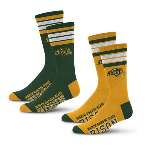 For Bare Feet North Dakota State Bison 4Stripe 2-Pack Socks