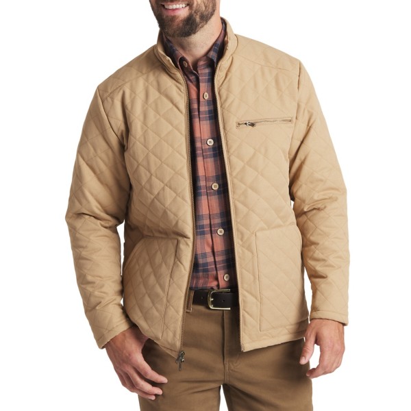 Men's Southern Marsh Edinburgh Quilted Puffer Jacket Medium Khaki