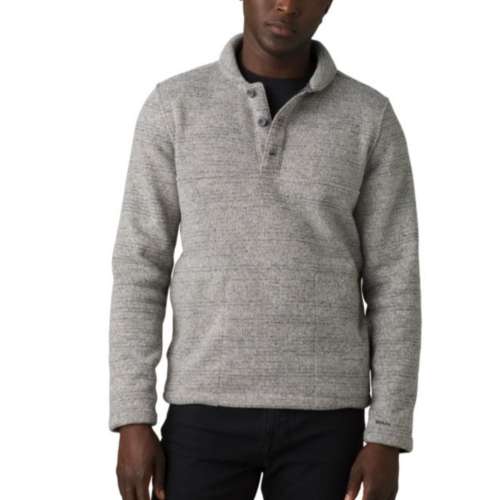 Men's prAna Tri Thermal Threads Henley Diesel pullover Sweater