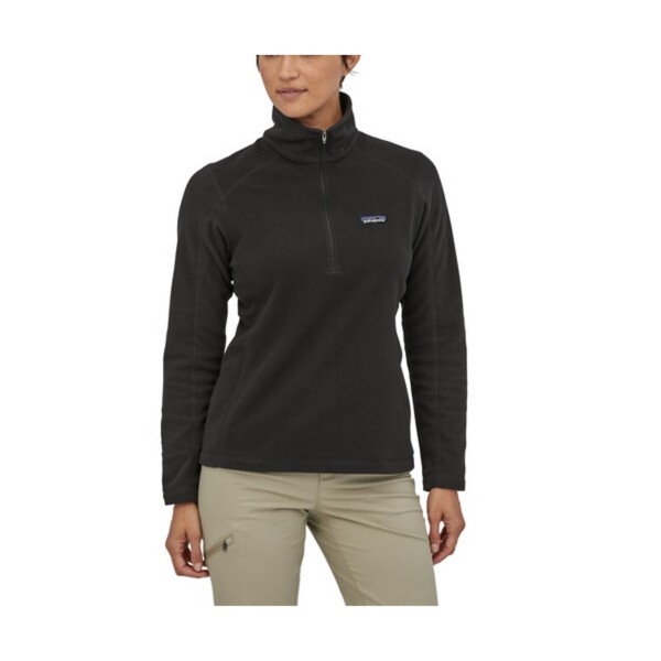 Women's Patagonia Micro D 1/4 Zip Pullover Medium Black