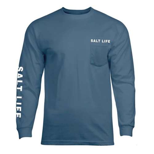 Men's Salt Life Aquatic Journey Fade Pocket Long Sleeve T-Shirt