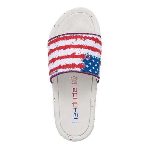 Women's HEYDUDE Peggy Flag Slide Water Life sandals