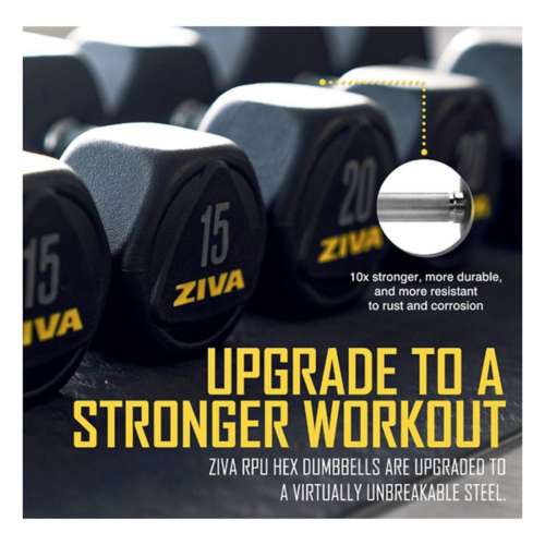 ZIVA Hexagon RPU Dumbbells 2 Pc. Set