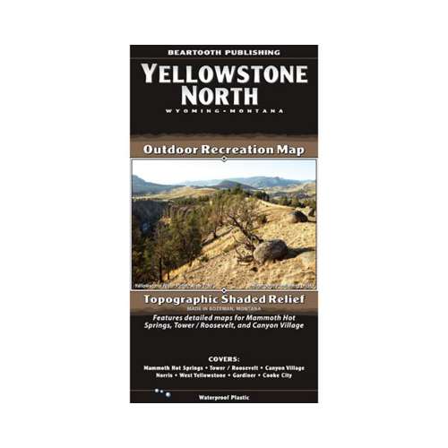 Beartooth Publishing Yellowstone North Topographic Map