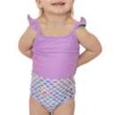 Toddler Girls' Janela Bay Color Block Ruffle Strap One Piece Swimsuit