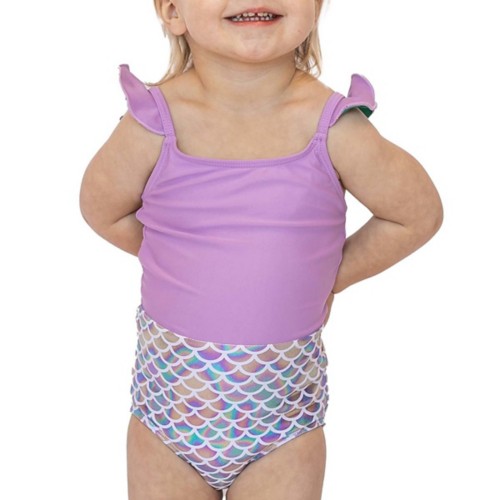 Toddler Girls Janela Bay Color Block Ruffle Strap One Piece Swimsuit SCHEELS