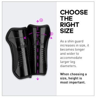 Adidas shin store guard sizing