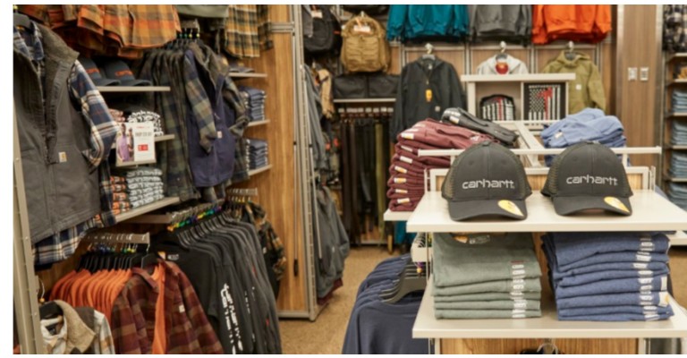 Carhartt clothing section