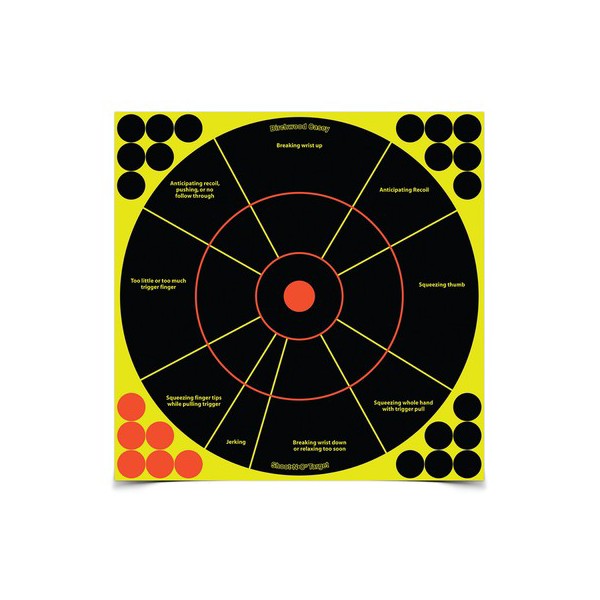 Birchwood Casey Shoot-N-C Handgun Trainer Target 12 Inch Round 5 Per Package Plus 90 Pasters