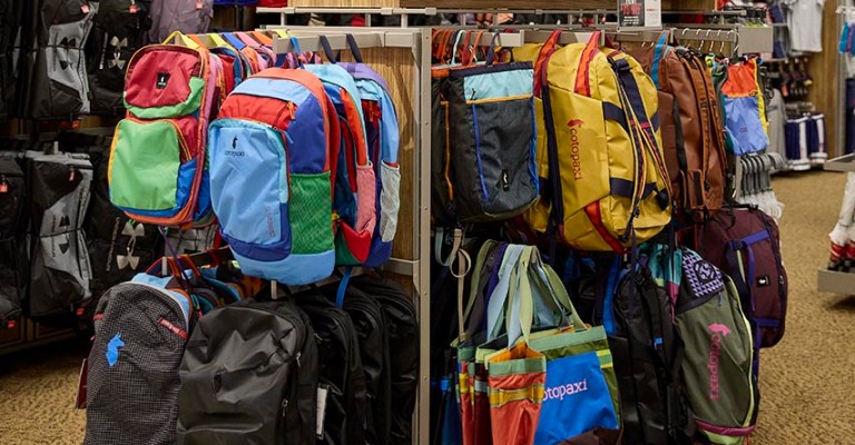 a variety of backpacking pack at chandler scheels