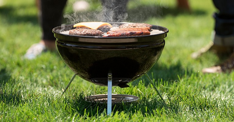 Cooking on a charcoal grill