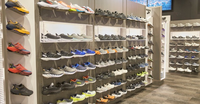 athletic shoes on display