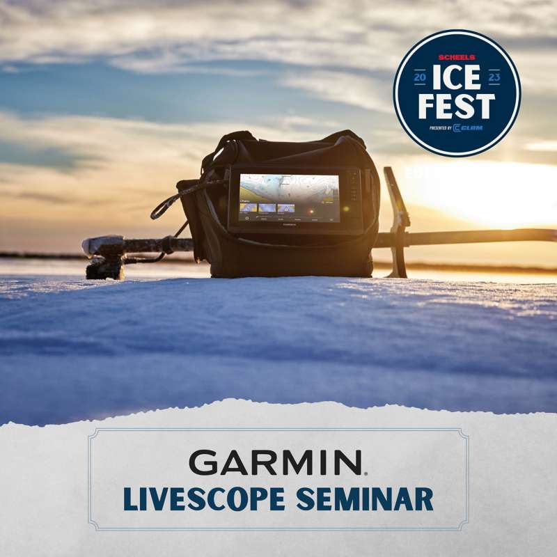 Eden Prairie SCHEELS Garmin 93SV LiveScope LVS32 Ice Bundle Seminar