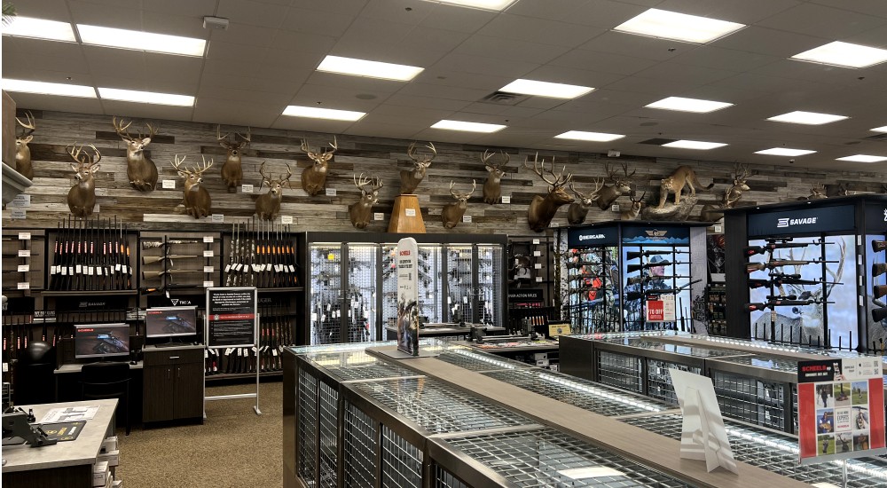 a part of the hunting shop at eau claire scheels featuring firearms
