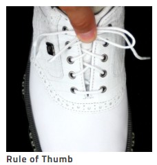 Foot Joy Rule of Thumb Image