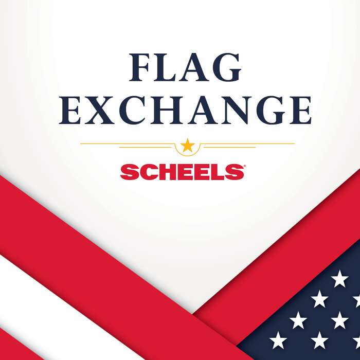 Iowa City SCHEELS Flag Exchange Event