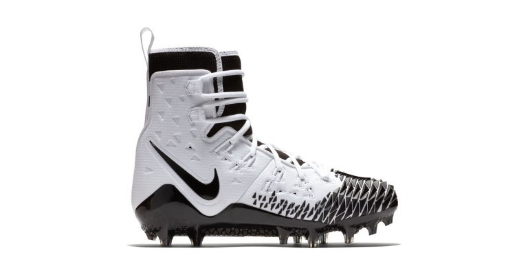 a high top football cleat