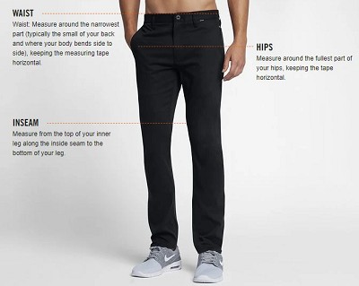 Hurley Men's Apparel Size Chart | SCHEELS.com