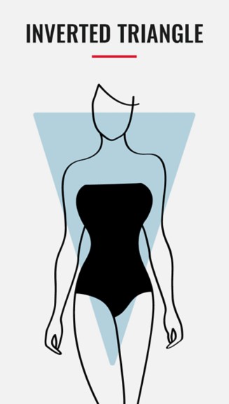 Inverted triangle body shape