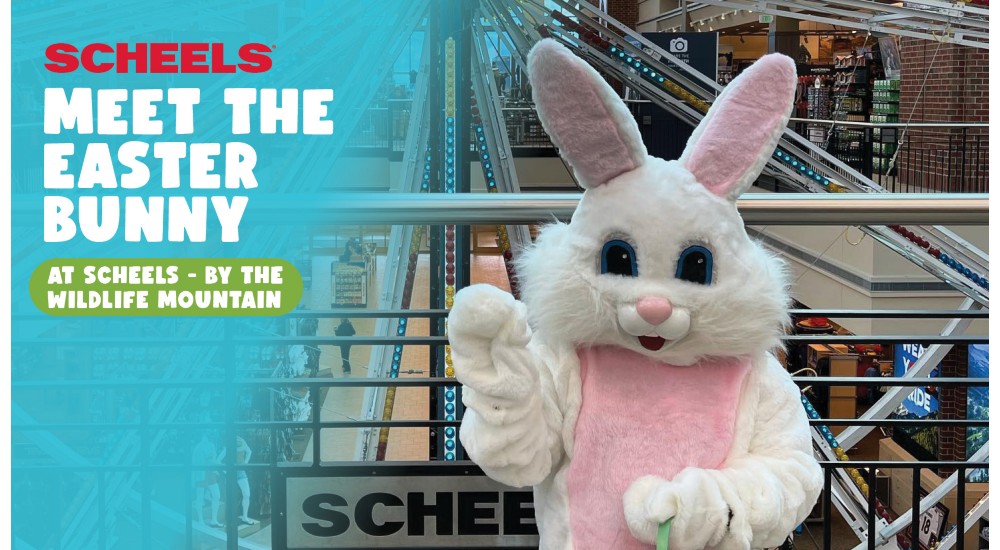 Meet the Easter Bunny at Johnstown SCHEELS