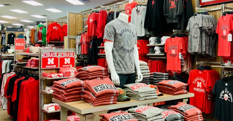tshirts at the husker fan shop in lincoln scheels