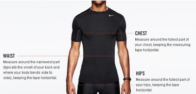 Nike men's apparel size on sale chart