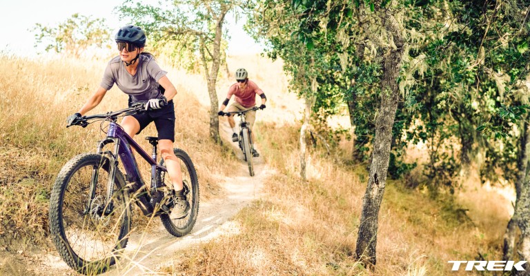 two people on electric mtb