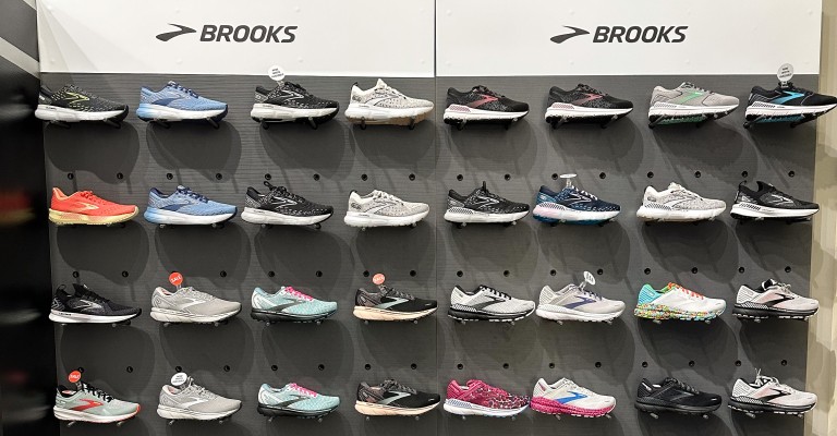 athletic shoes on display