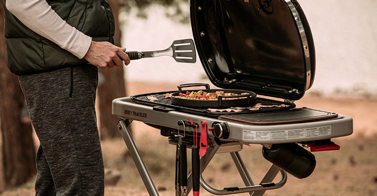 Cooking on a propane grill