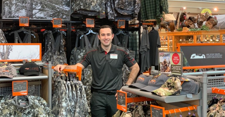 Hunting clothing on display 
