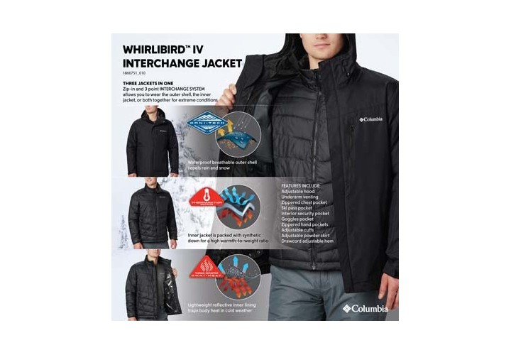 1 Jacket in Men s Columbia Whirlibird IV Interchange Waterproof Hooded 3 this reversible Adventurous jacket from Blondey McCoys Witzenberg Sneakers Sale Online