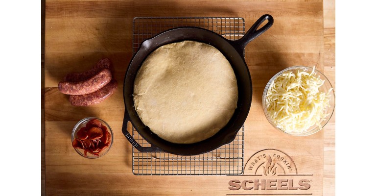Partially bake the dough