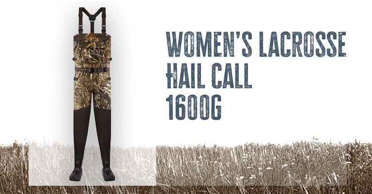 image of Womens LaCrosse Footwear Hail Call Breathable Realtree Max-5 1600G Waders