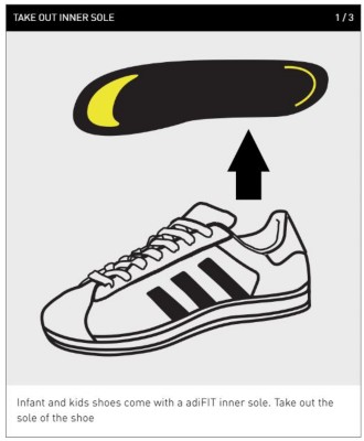 Adidas kids' footwear outlet size chart