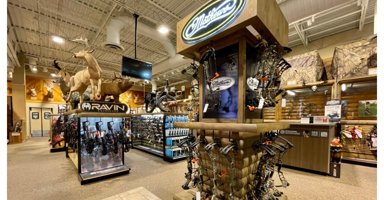 a variety of archery products at scheels