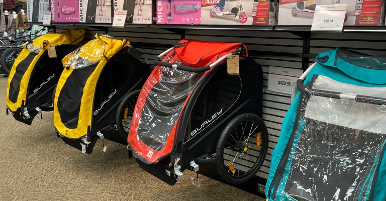 Bike trailers at Springfield SCHEELS