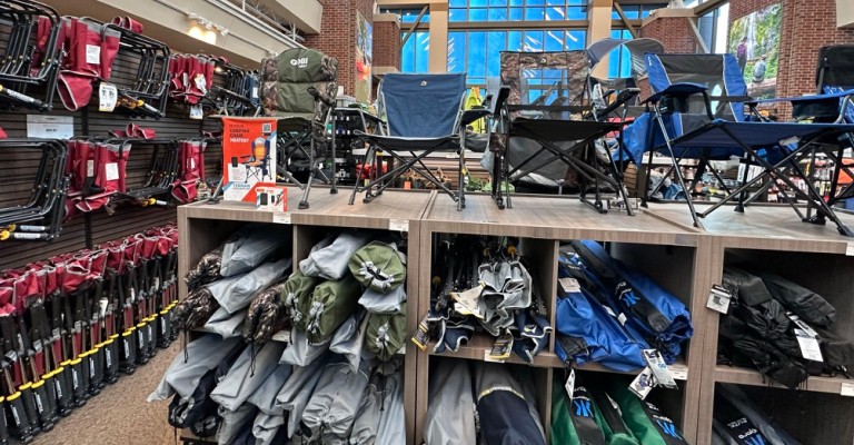 a variety of camping chairs at johnstown scheels