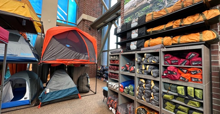a selection of tents at scheels