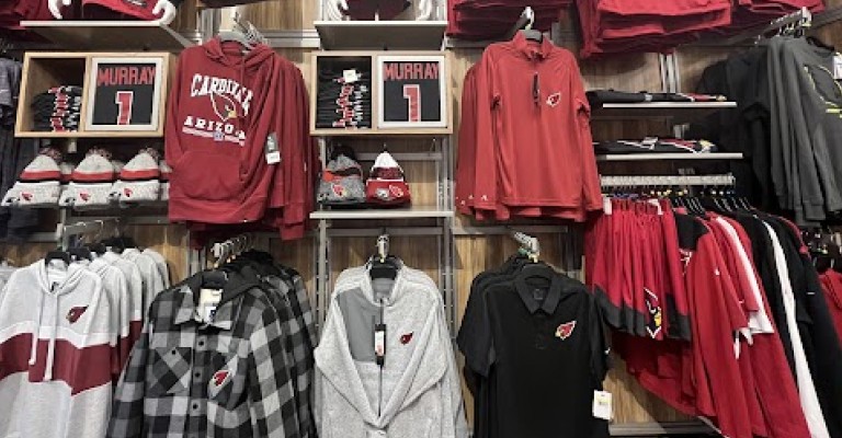 a variety of arizona cardinals clothing at chandler scheels