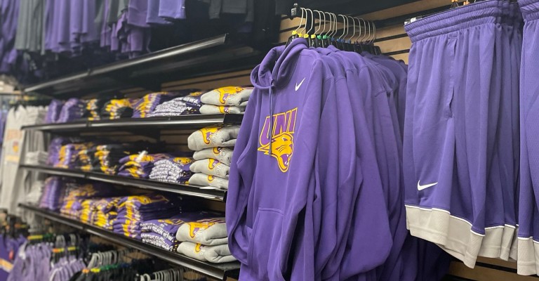 a variety of uni panthers clothing at cedar falls scheels fan shop