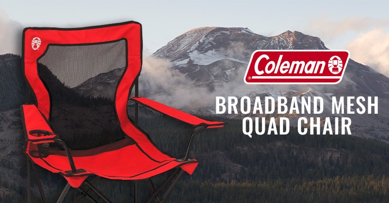 coleman broadband mesh quad chair on a background