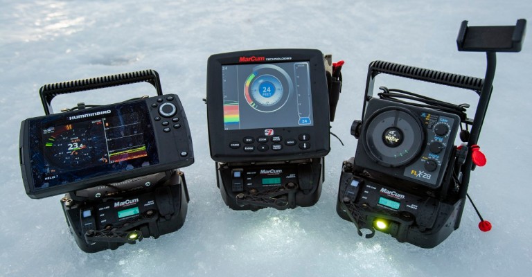 Different types of ice fishing fish finders